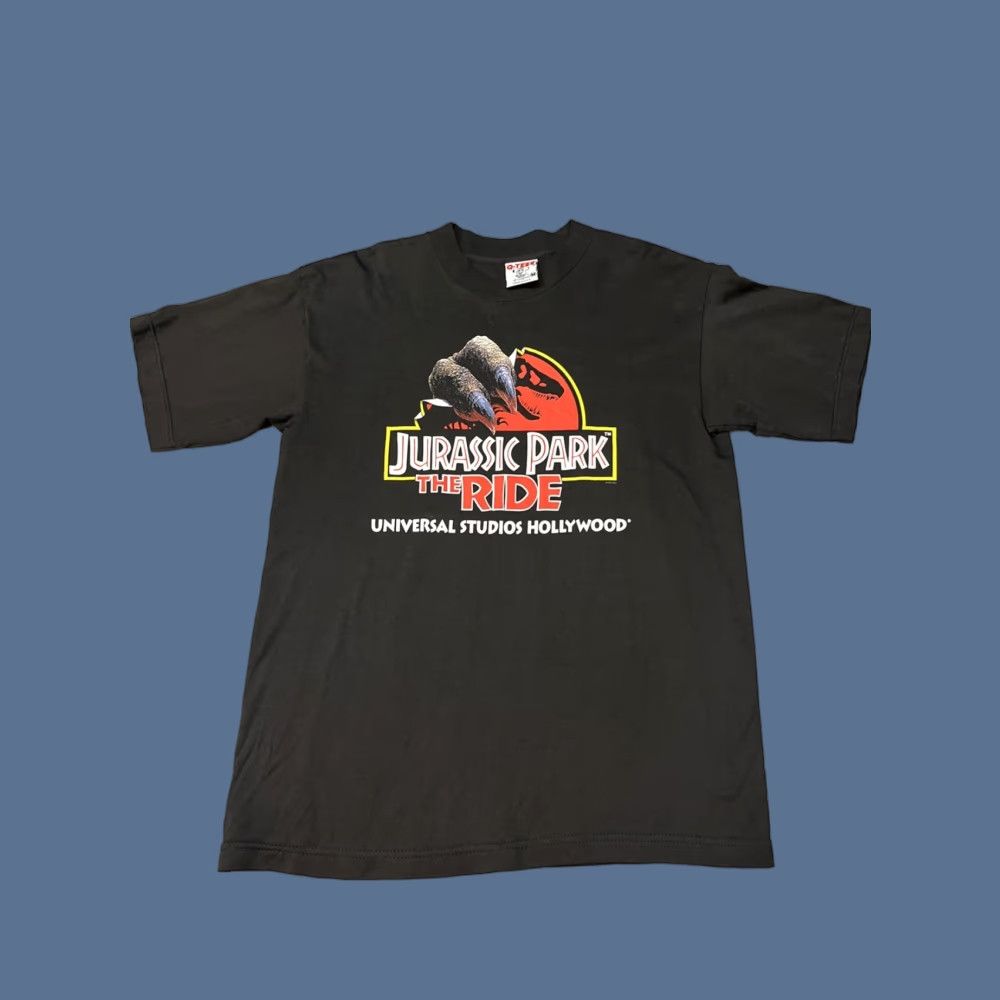 Vintage VINTAGE Jurassic Park The Ride T Shirt Universal Studios Q Tees 90s Black L Men Jeans? Size US L / EU 52-54 / 3 - 1 Thumbnail