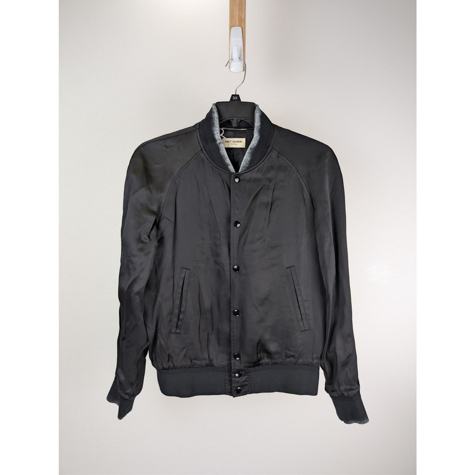 Saint Laurent Paris o1rshd1 CC20 "Moonlight on the Water" teddy jacket in black Size US M / EU 48-50 / 2 - 9 Thumbnail