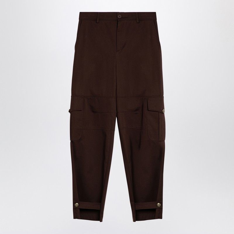 Moschino Brown Wide Cargo Trousers
