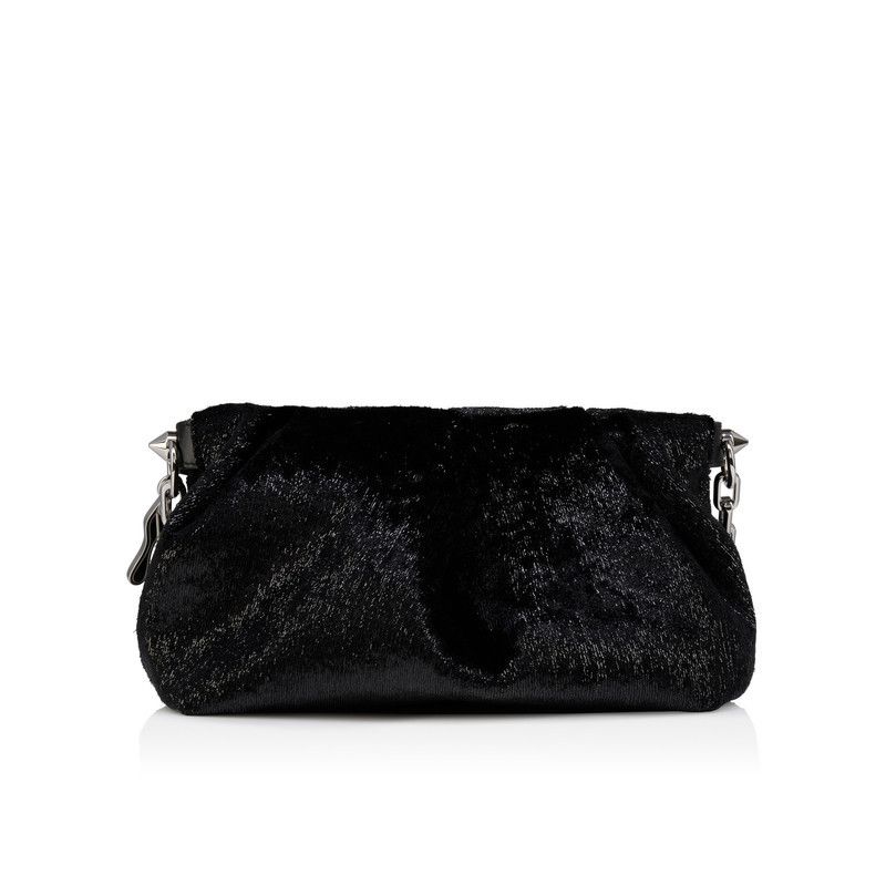Christian Louboutin os11x0626 Size: OS / Eva Small Velvet Shoulder Bag in Black Size ONE SIZE - 4 Thumbnail
