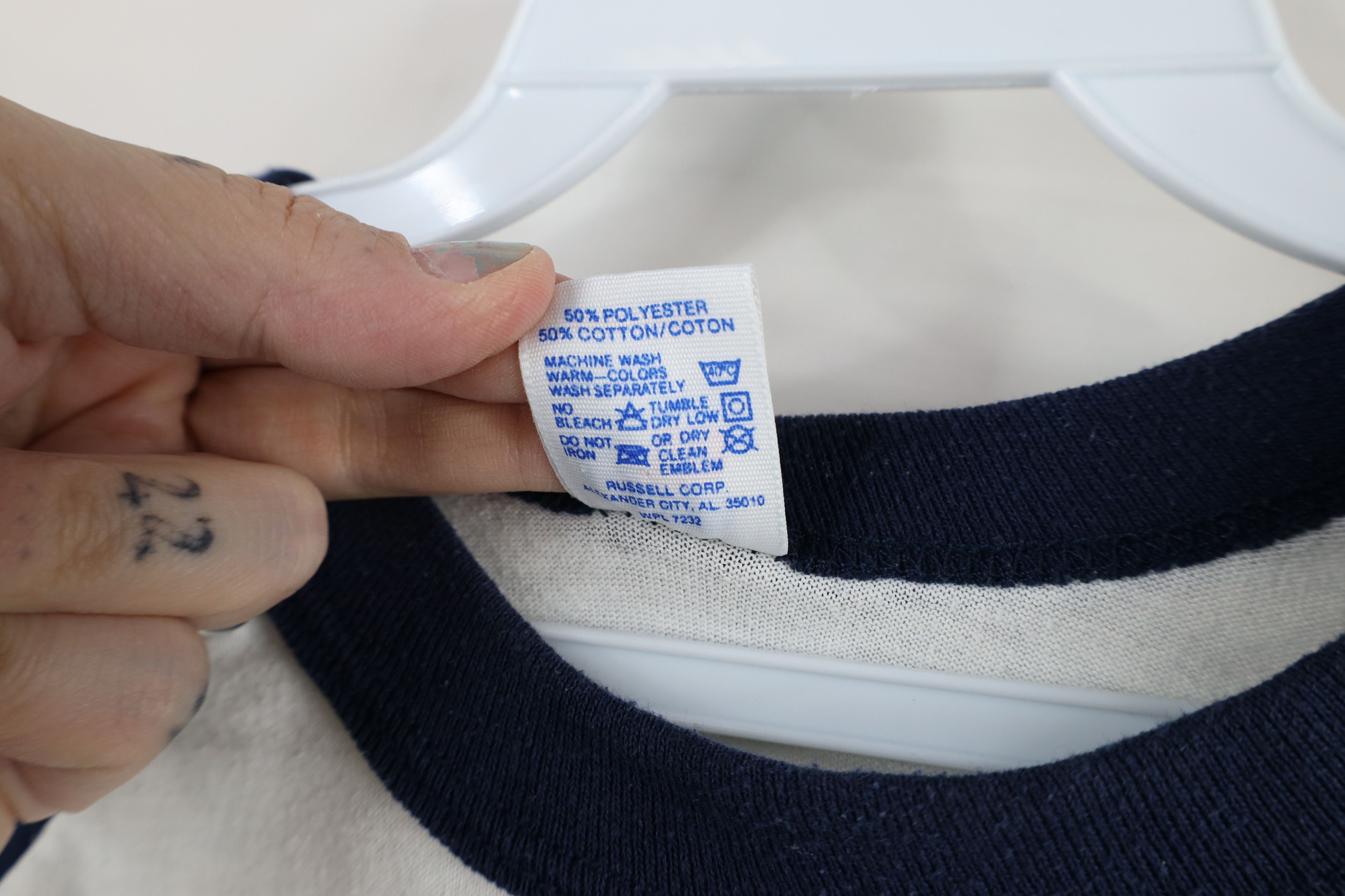 Russell Athletic × Vintage Vintage 80s 90s Russell Athletic Raglan Baseball T-Shirt Size US XL / EU 56 / 4 - 7 Thumbnail
