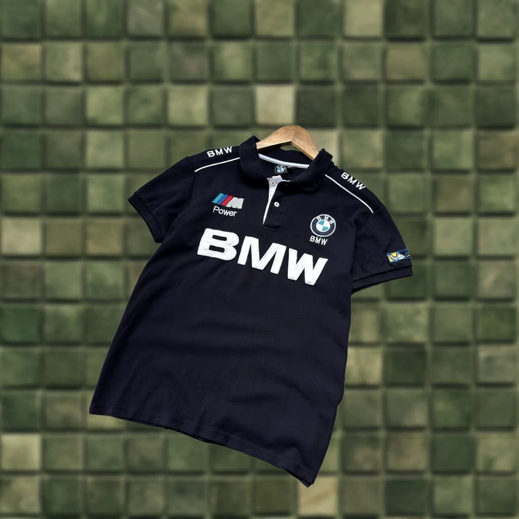 BMW VINTAGE BMW Polo Shirt Men Short Sleeve Logo Racing 90s Blue Size M Size US M / EU 48-50 / 2 - 1 Thumbnail