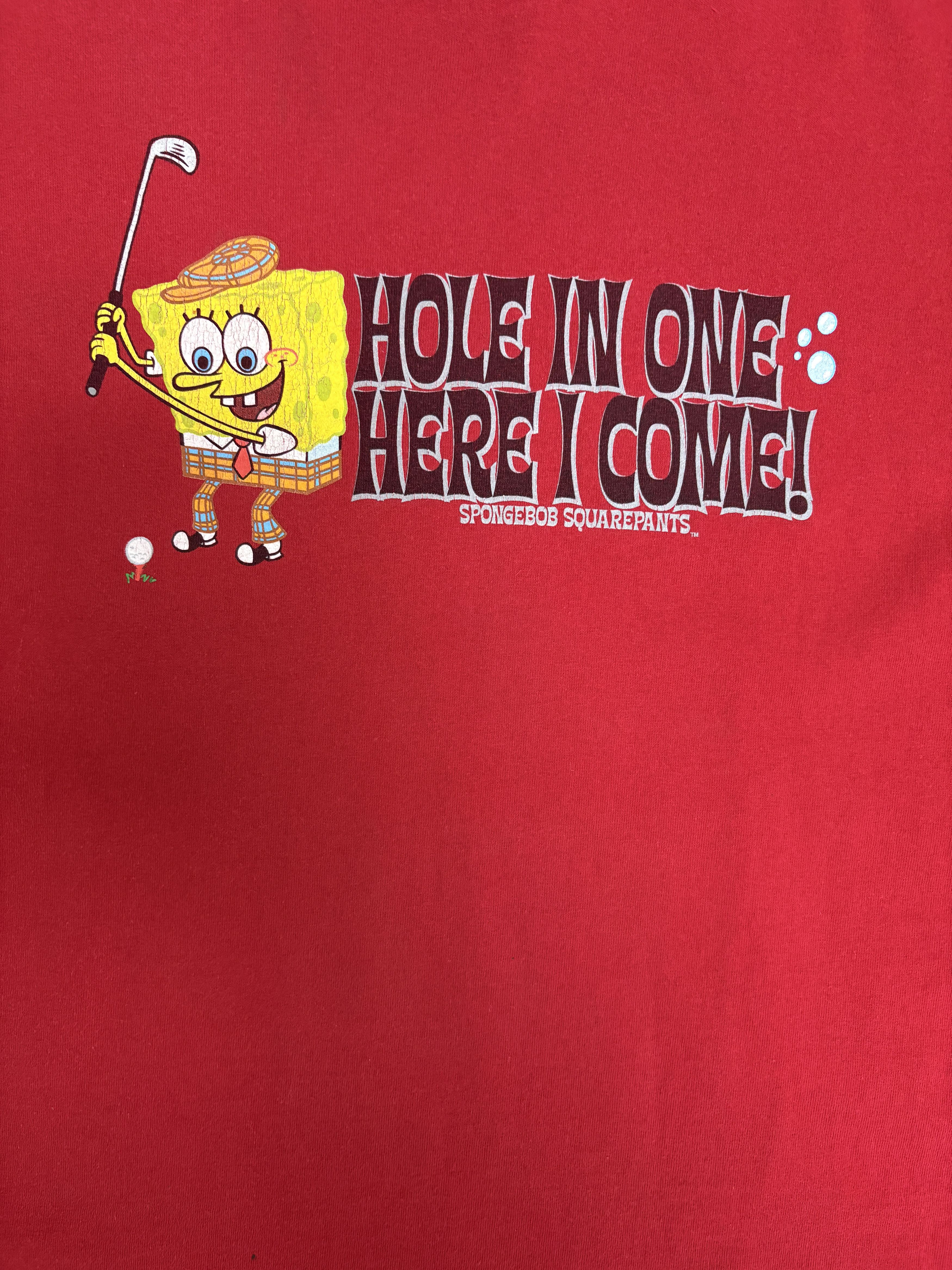 Vintage Spongebob Squarepants Hole In One Here I Come Vintage Tee Size US M / EU 48-50 / 2 - 2 Thumbnail