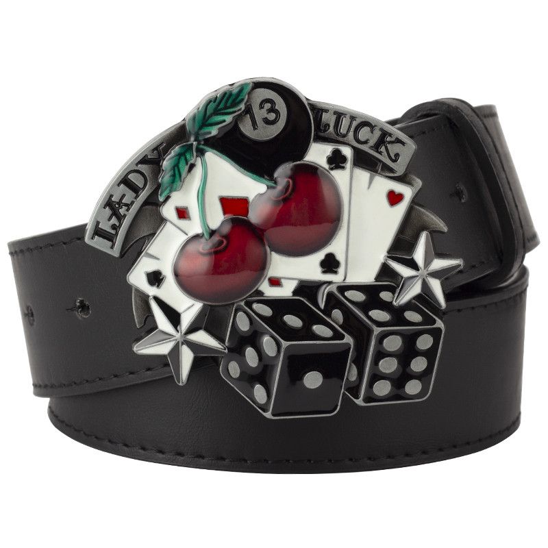 Designer Poker Vibe Vintage Belt Riveted Belts Menswear Accessories Size ONE SIZE - 5 Thumbnail