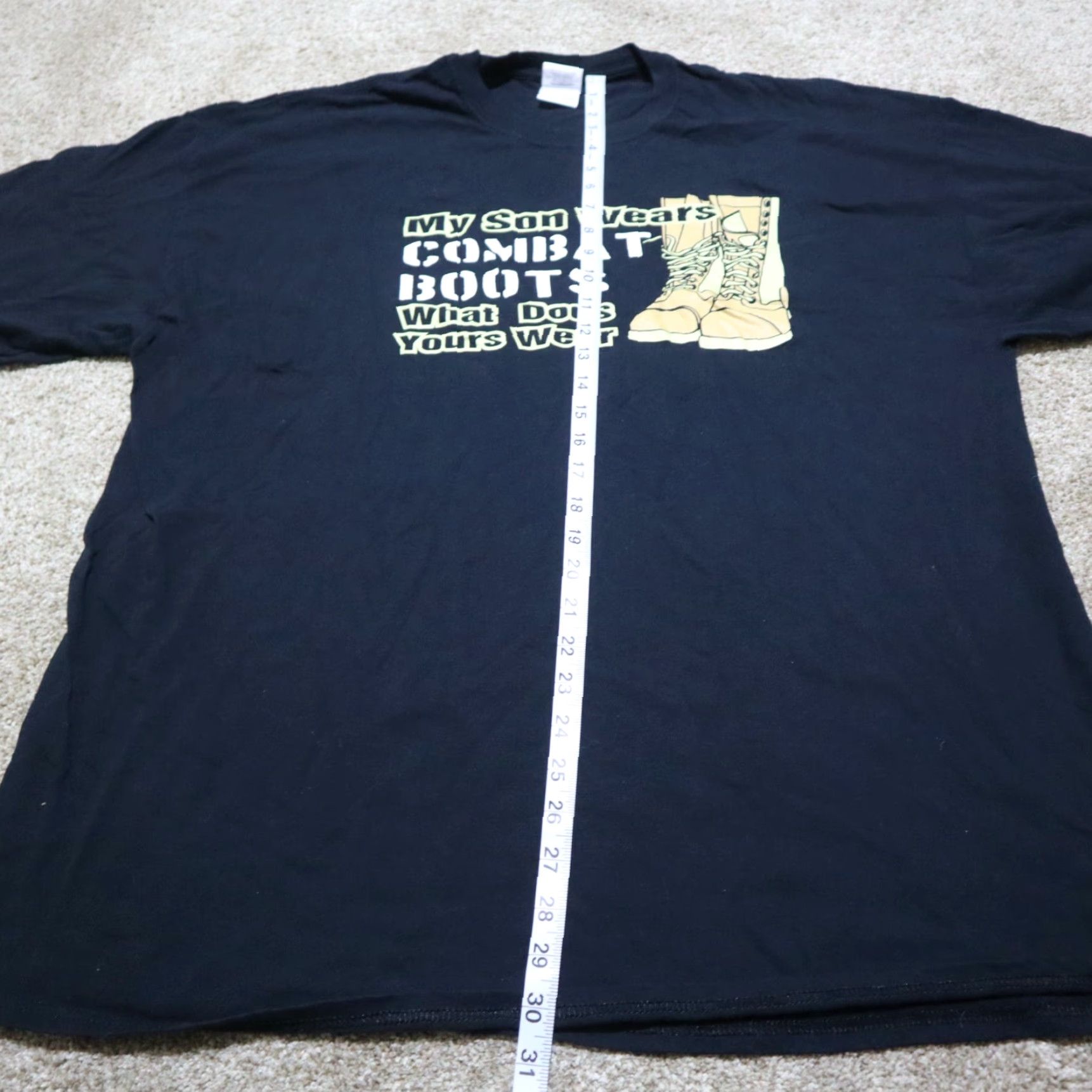 Gildan Proud Army Dad Shirt | My Son Wears Combat Boots | Men | 2XL | Black | Short Sleeve | Cotton | Gildan | Funny | All Seasons | Round Neck Size US XXL / EU 58 / 5 - 5 Thumbnail