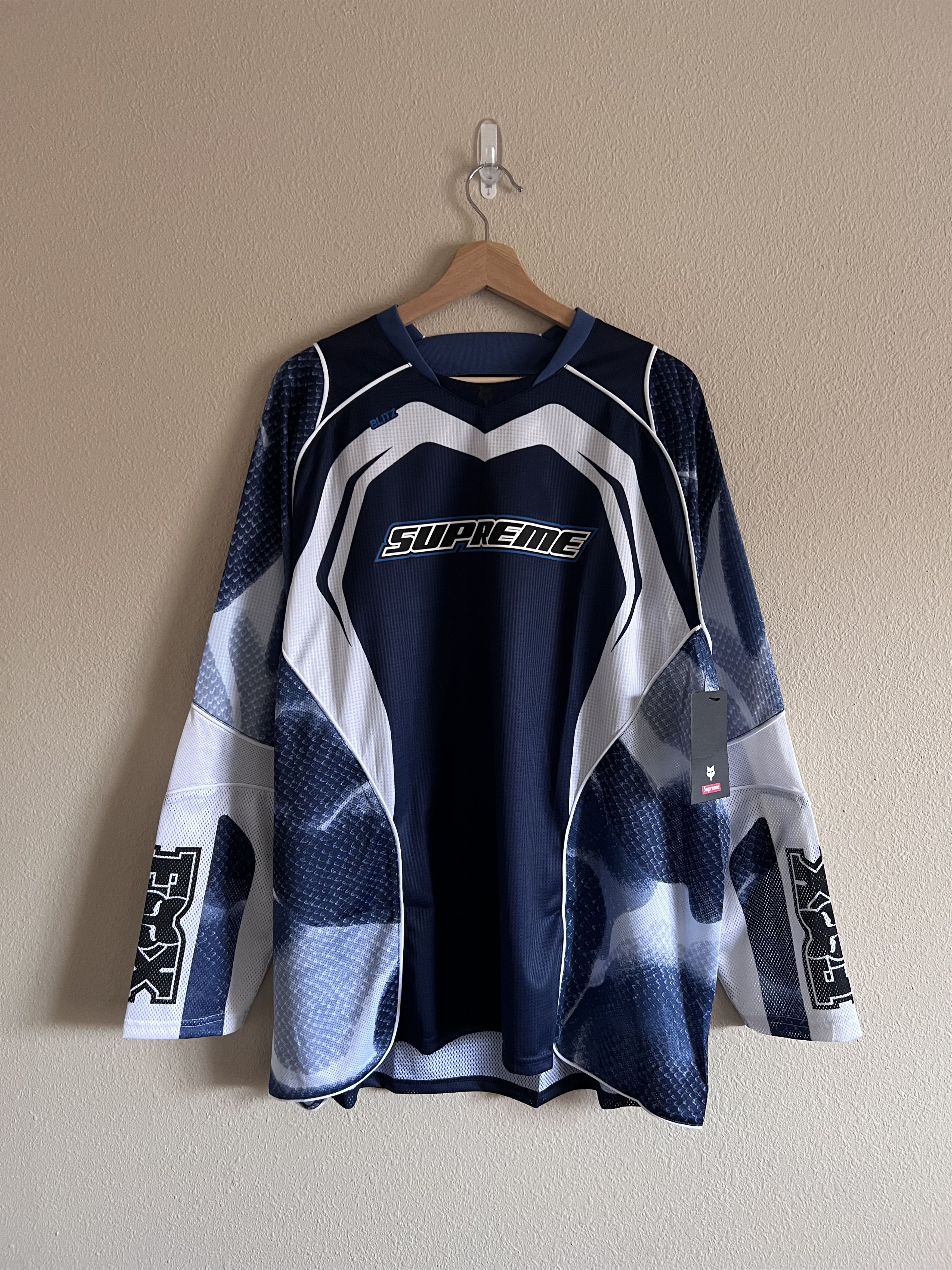 Pre-owned Fox Racing X Supreme Fox Racing Jersey In Blue