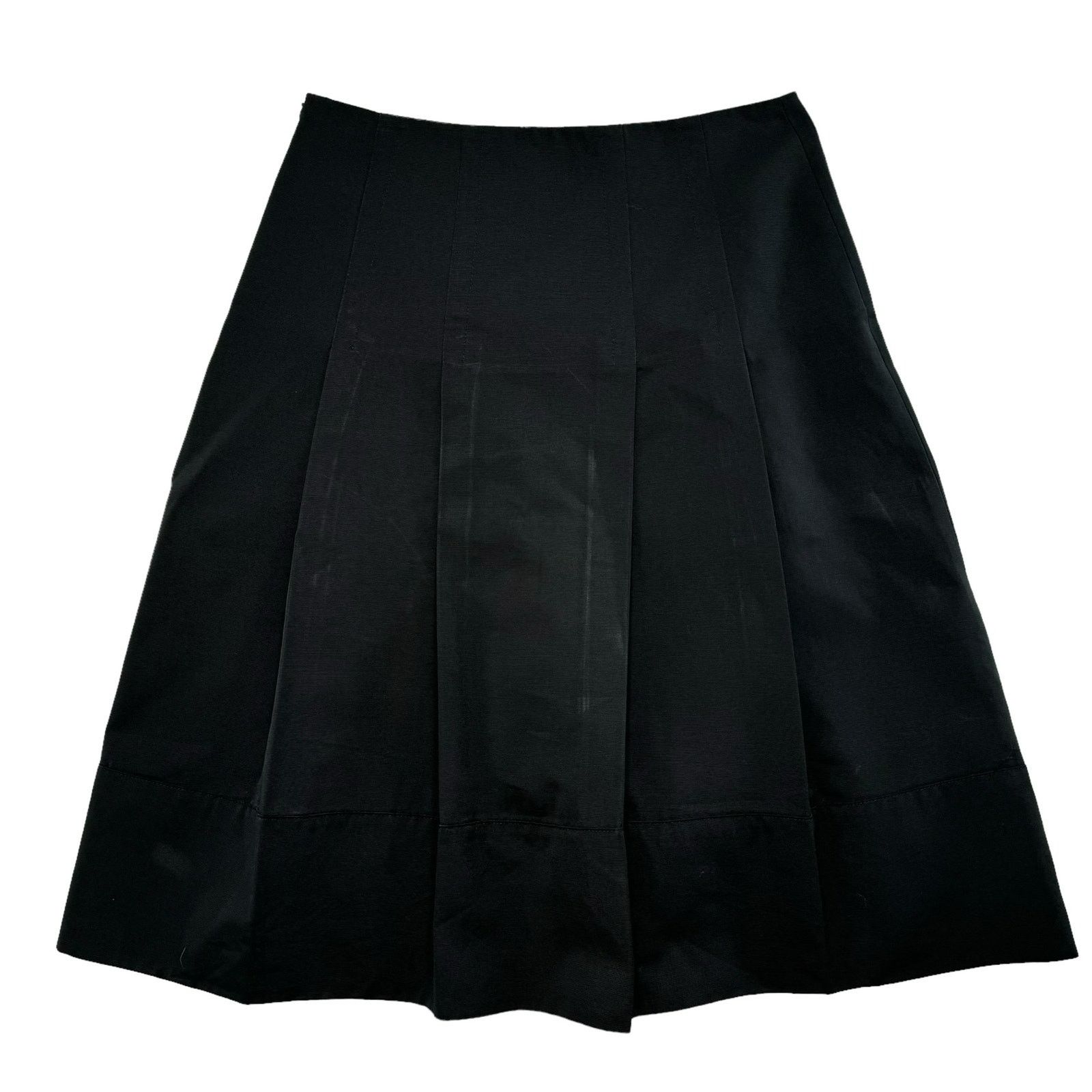 Max Mara S MAX MARA Pleated Black Wool Knee Length Skirt US 8 *READ* Size 30" / US 8 / IT 44 - 5 Thumbnail