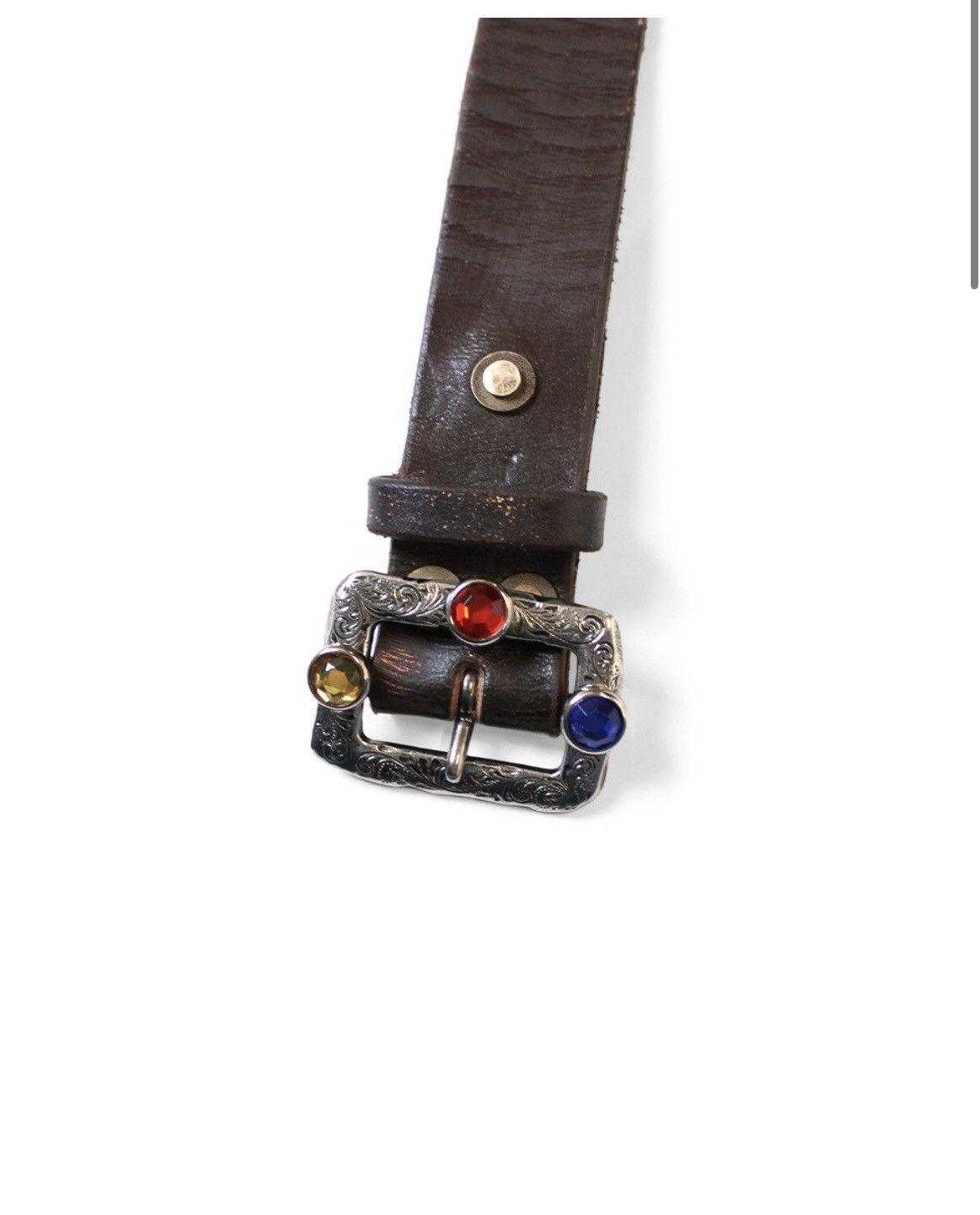 Kapital Kapital Oil Leather Studded Disco Buckle Belt Size ONE SIZE - 8 Thumbnail