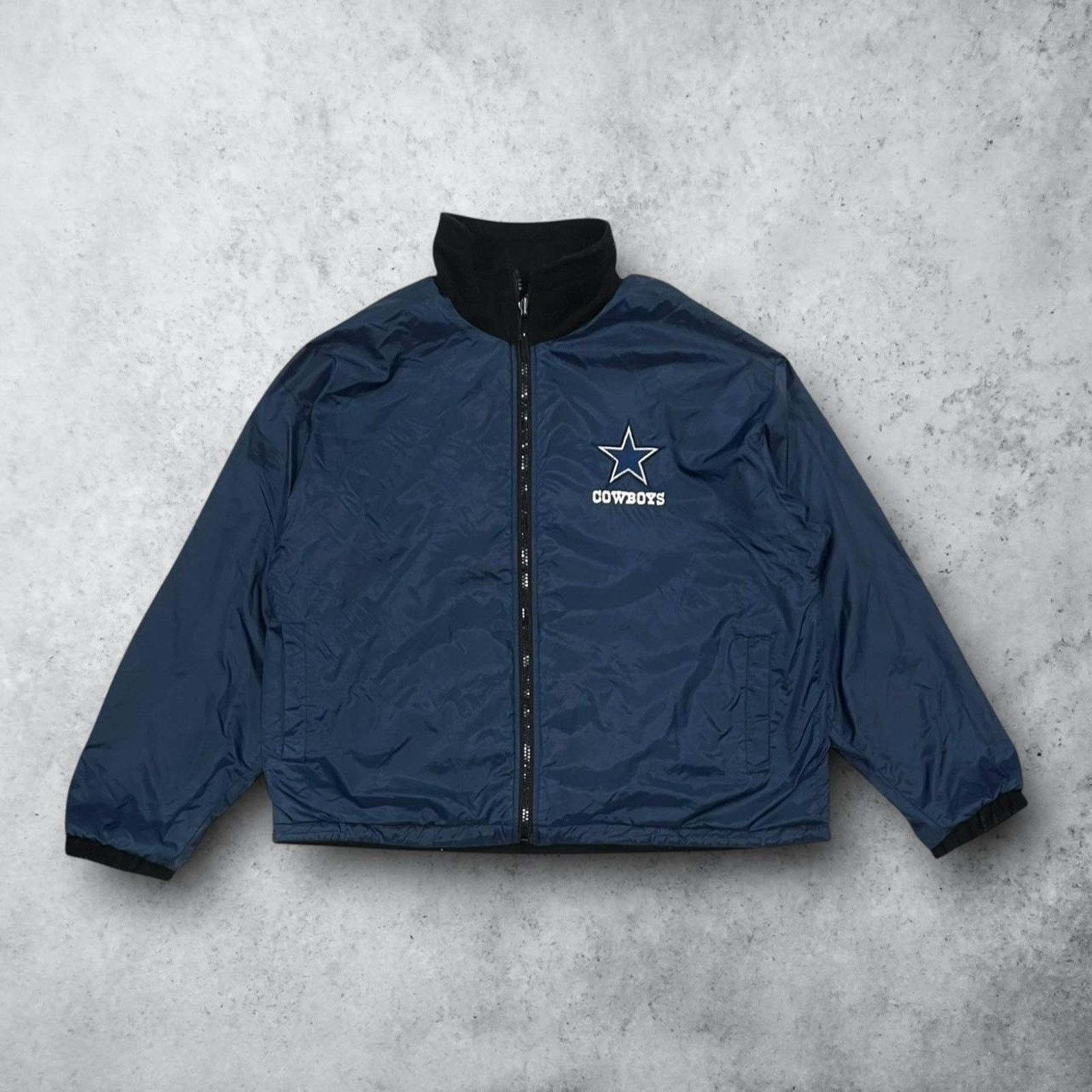 NFL NFL Dallas Cowboys Navy Blue Reversible Windbreaker Jacket Size US XL / EU 56 / 4 - 1 Thumbnail