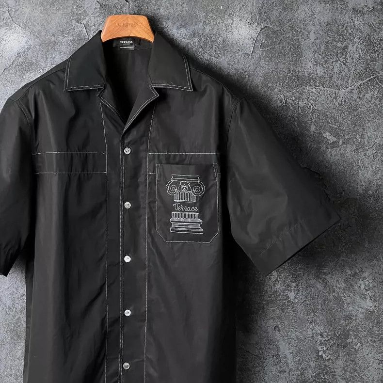 Versace Versace Black cotton short-sleeved shirt Size US XS / EU 42 / 0 - 3 Thumbnail