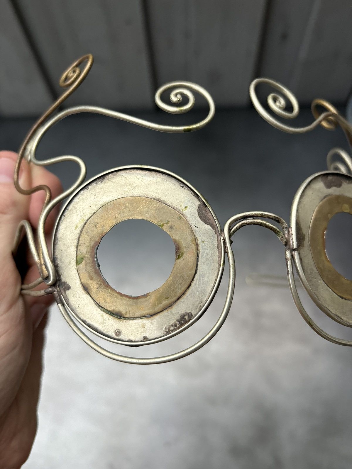 Vintage Vintage Handmade Metal Headpiece Steampunk Costume Chrome OS Size ONE SIZE - 12 Thumbnail