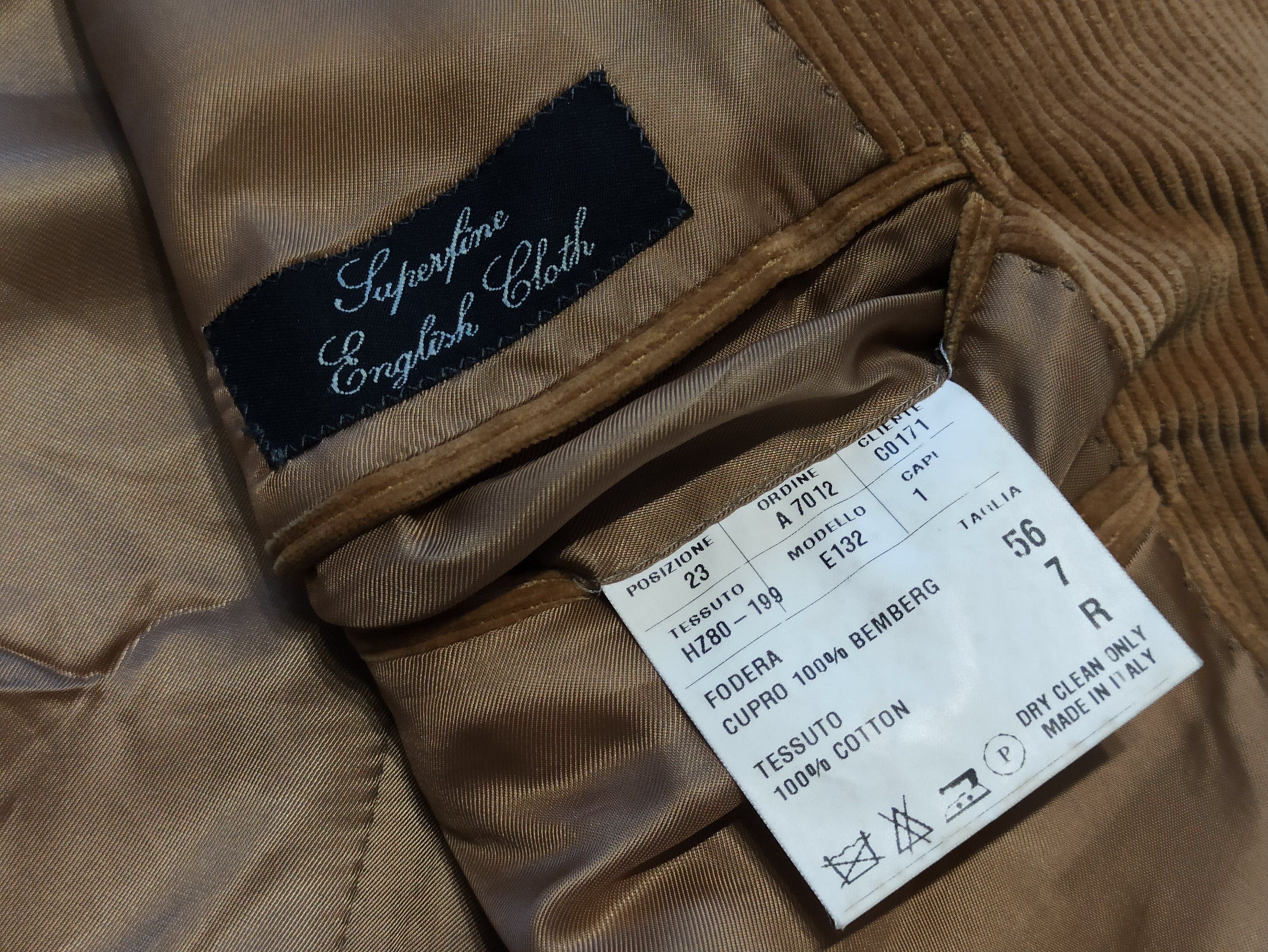 Caruso R.Caruso Vintage Handmade Corduroy Blazer IT 56 US 46 Size 46R - 5 Thumbnail