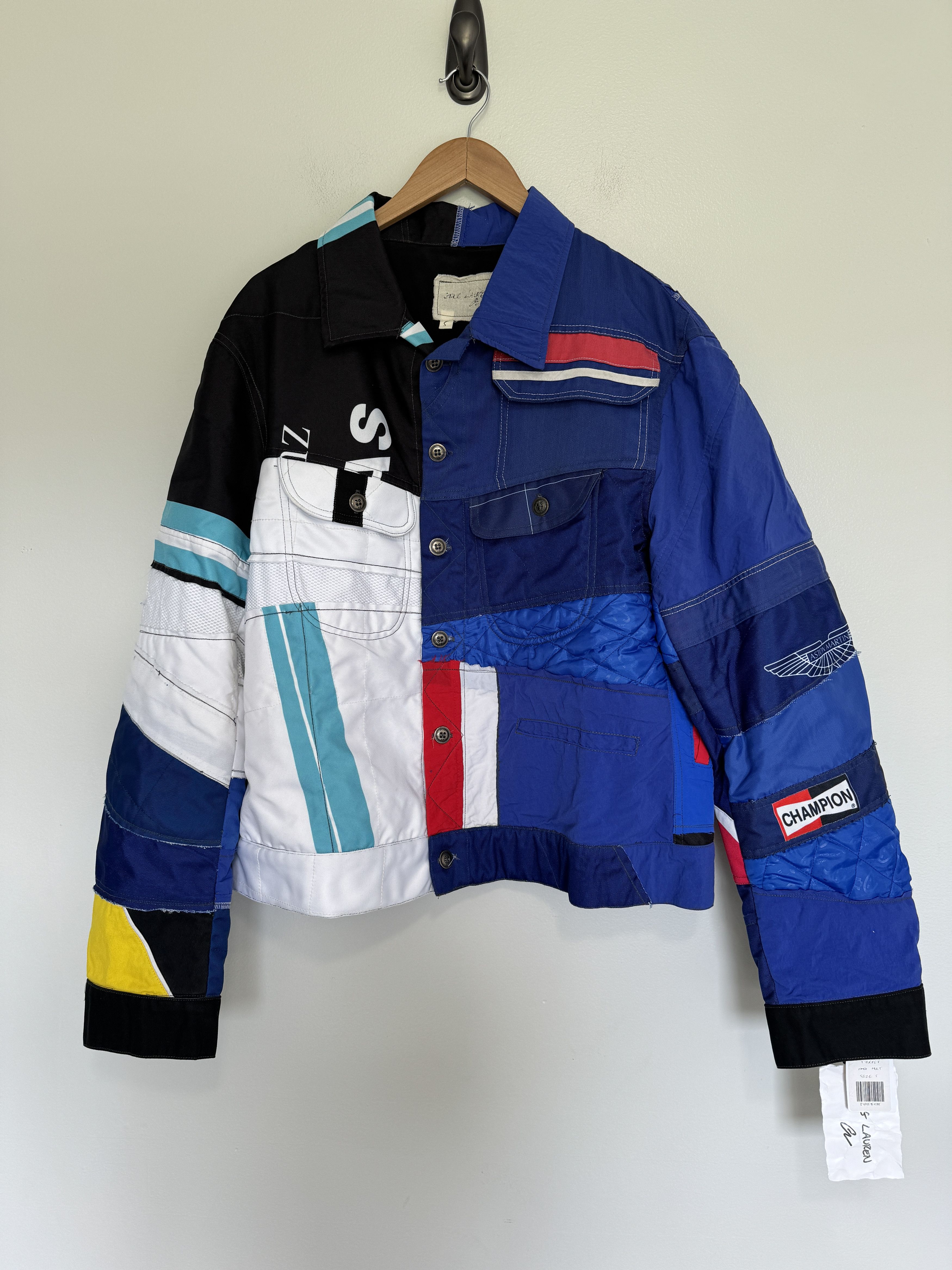 Image of Greg Laurent Scrap Racer Trucker Jacket 1/1 Size 5 $2,150, Men's