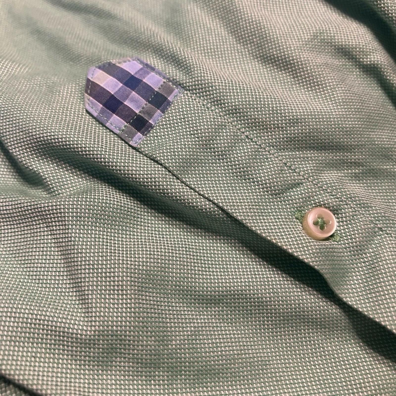 Tommy Hilfiger TOMMY HILFIGER Long Sleeve Shirt XL Green Pocket Cotton Size US XL / EU 56 / 4 - 10 Thumbnail