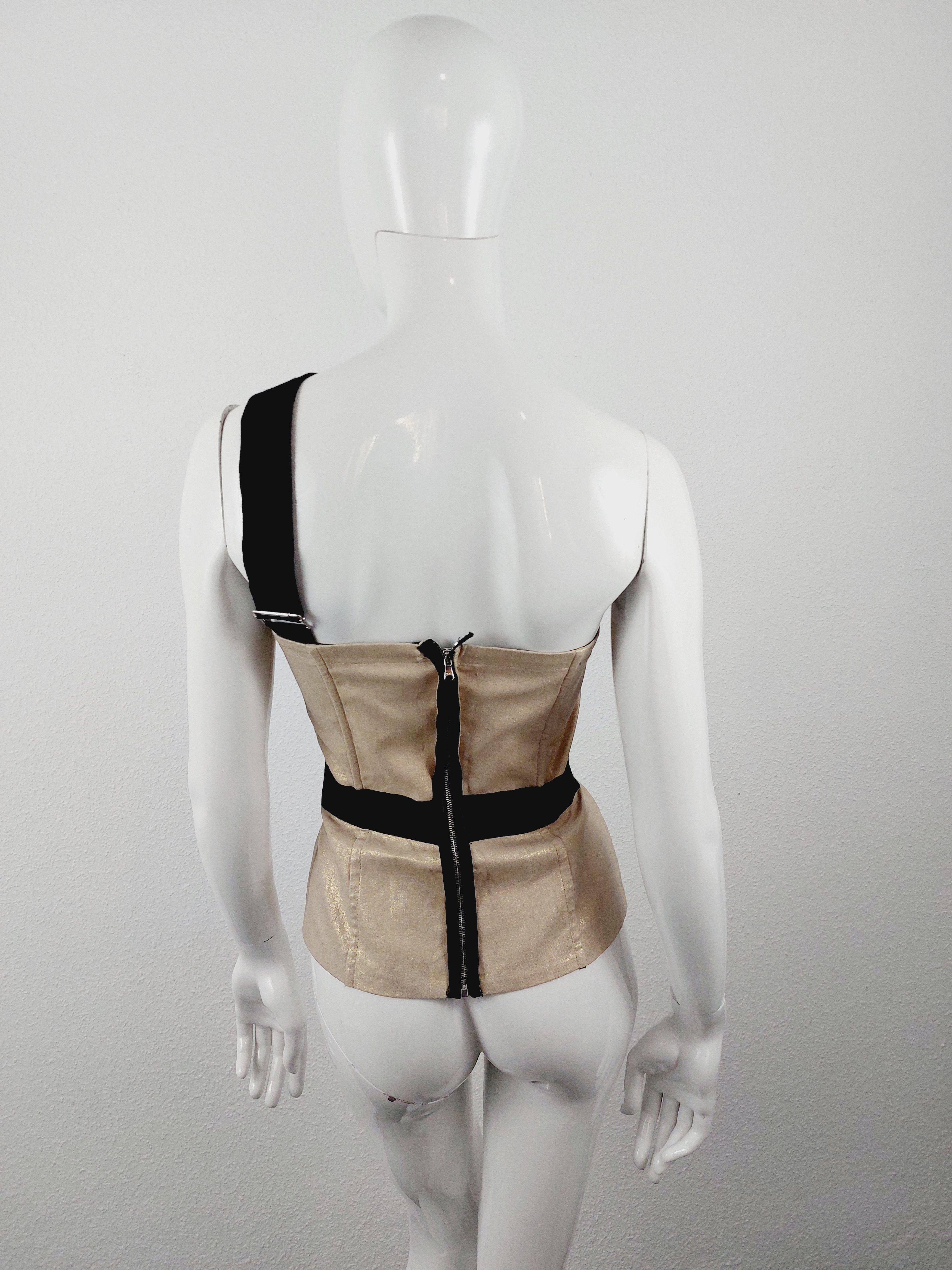 Dolce & Gabbana Dolce Gabbana D&G Rose Shiny Strap Bondage Corset Bustier Size S / US 4 / IT 40 - 3 Thumbnail