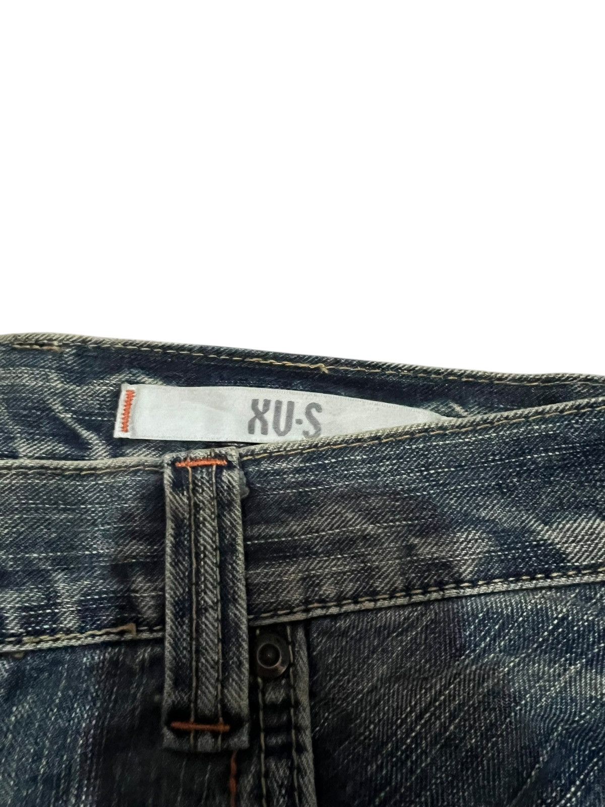 Edwin 💥Baggy💥Vintage Edwin XVS Faded Distress Backle Back Jean Size US 37 - 8 Thumbnail