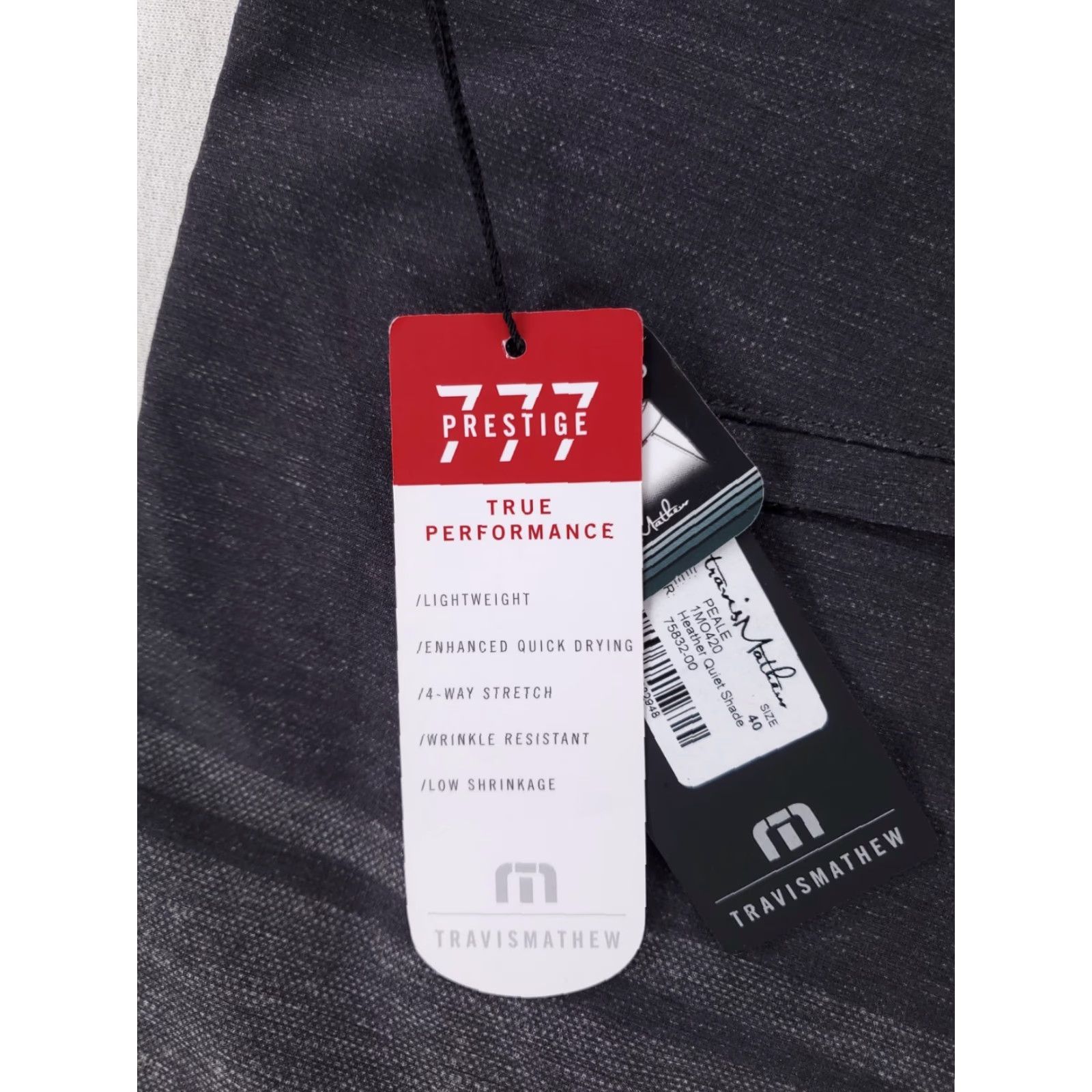 TravisMathew Travis Mathew Peale Shorts 777 Prestige Gray Golf Performance Mens 40 NWT Size US 40 / EU 56 - 5 Thumbnail