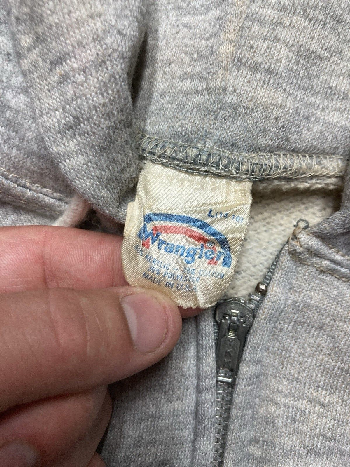 Vintage × Wrangler 70s wrangler hoodie tri blend zip heather gray adult S Size US S / EU 44-46 / 1 - 5 Thumbnail
