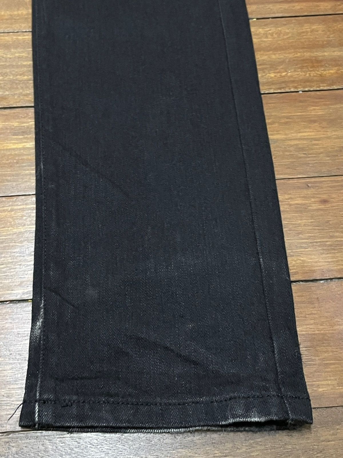 14th Addiction Very Rare Vintage Brand Cabane De Zucca Waxed Jeans 1990s Size US 34 / EU 50 - 6 Thumbnail