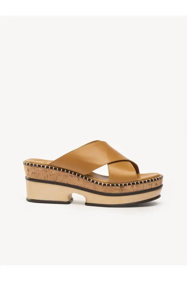 image of Chloe O1Loc1C0424 Laia Mule Shoess In Quiet Brown Shoes, Women's (Size 10)