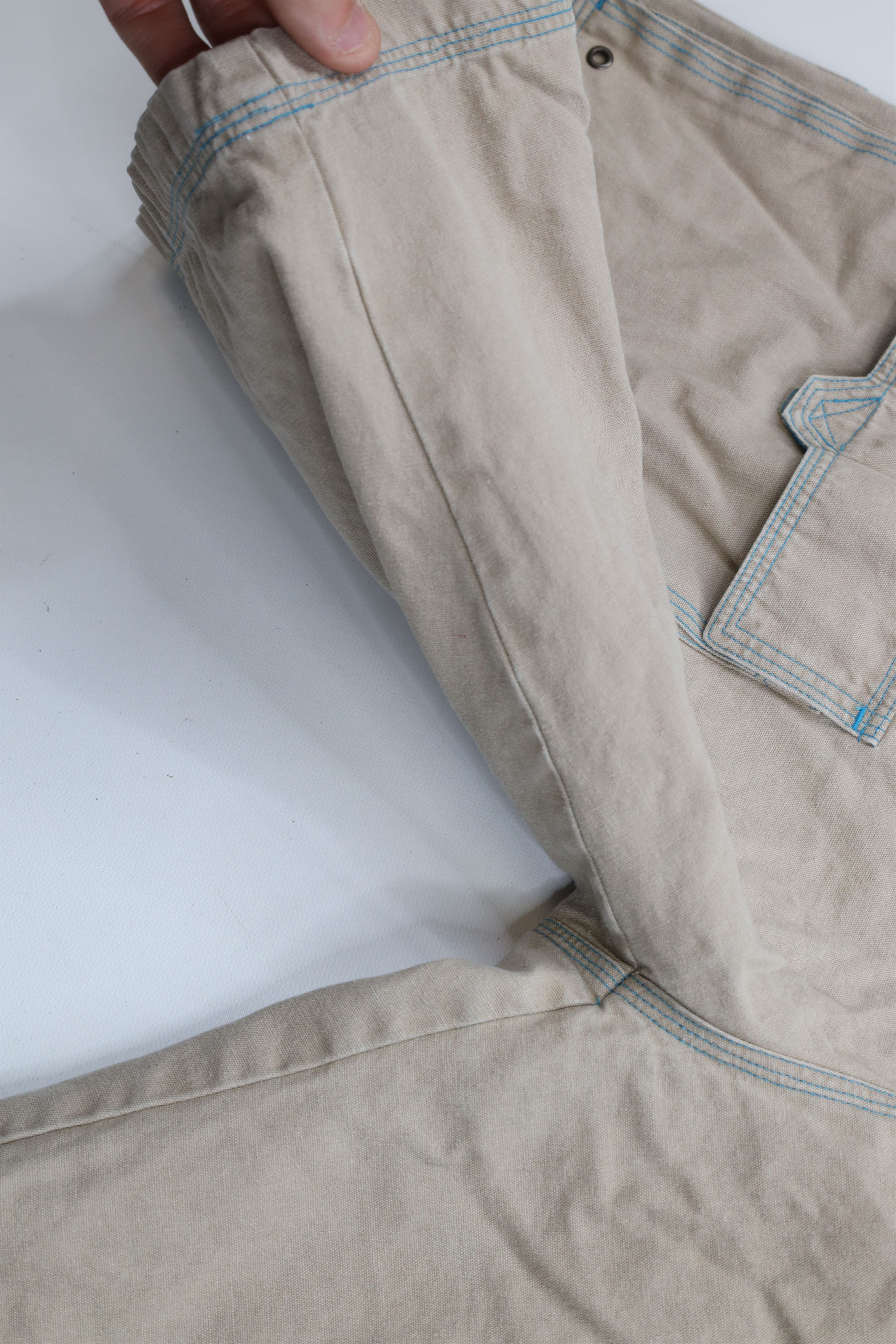 Vintage Vintage 90s Streetwear Fit Big Pocket Cargo Shorts Beige Size US 36 / EU 52 - 5 Thumbnail
