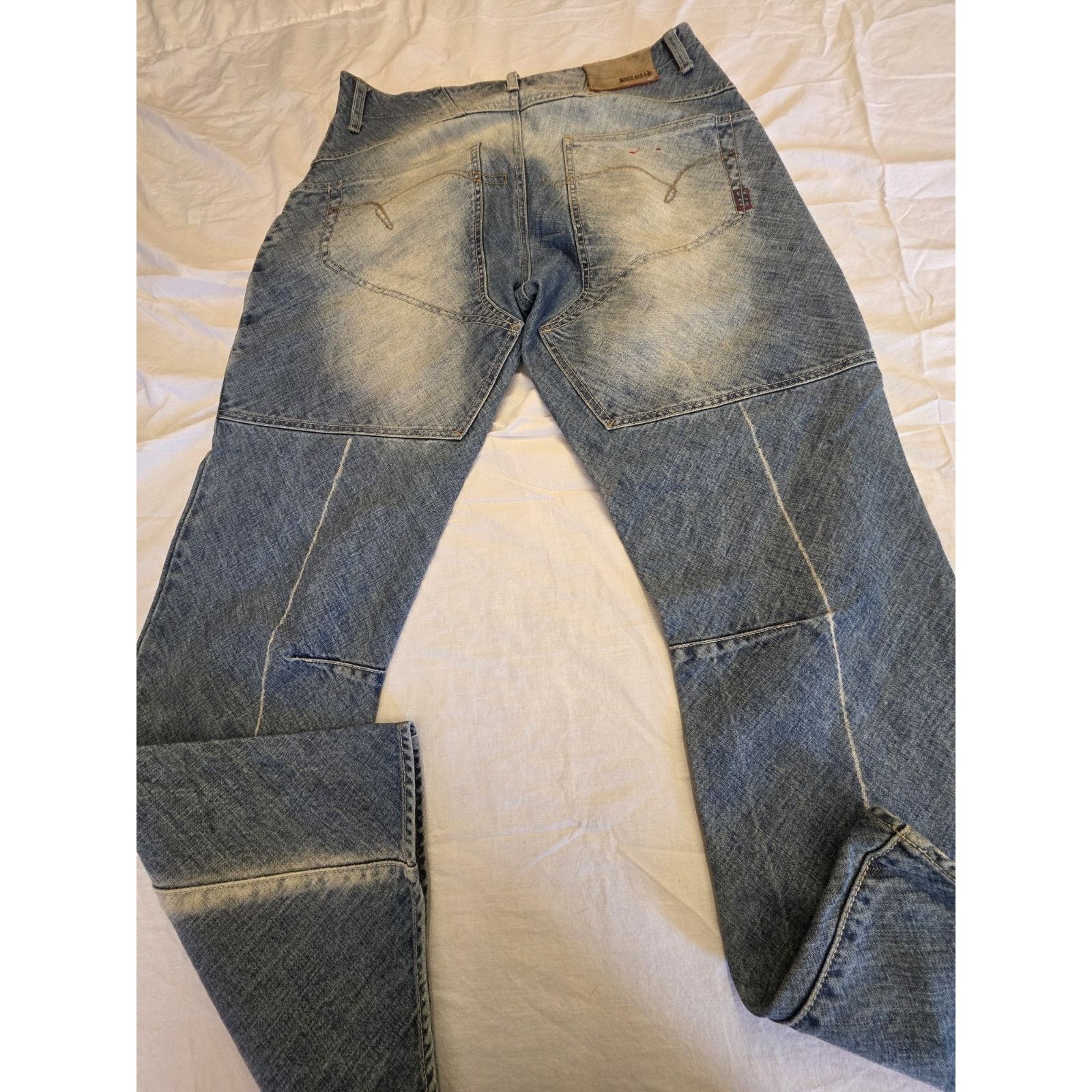 Other Indigo Red Men's Size 34 X 30 Lux Industrial Denim Vintage Size US 34 / EU 50 - 9 Thumbnail