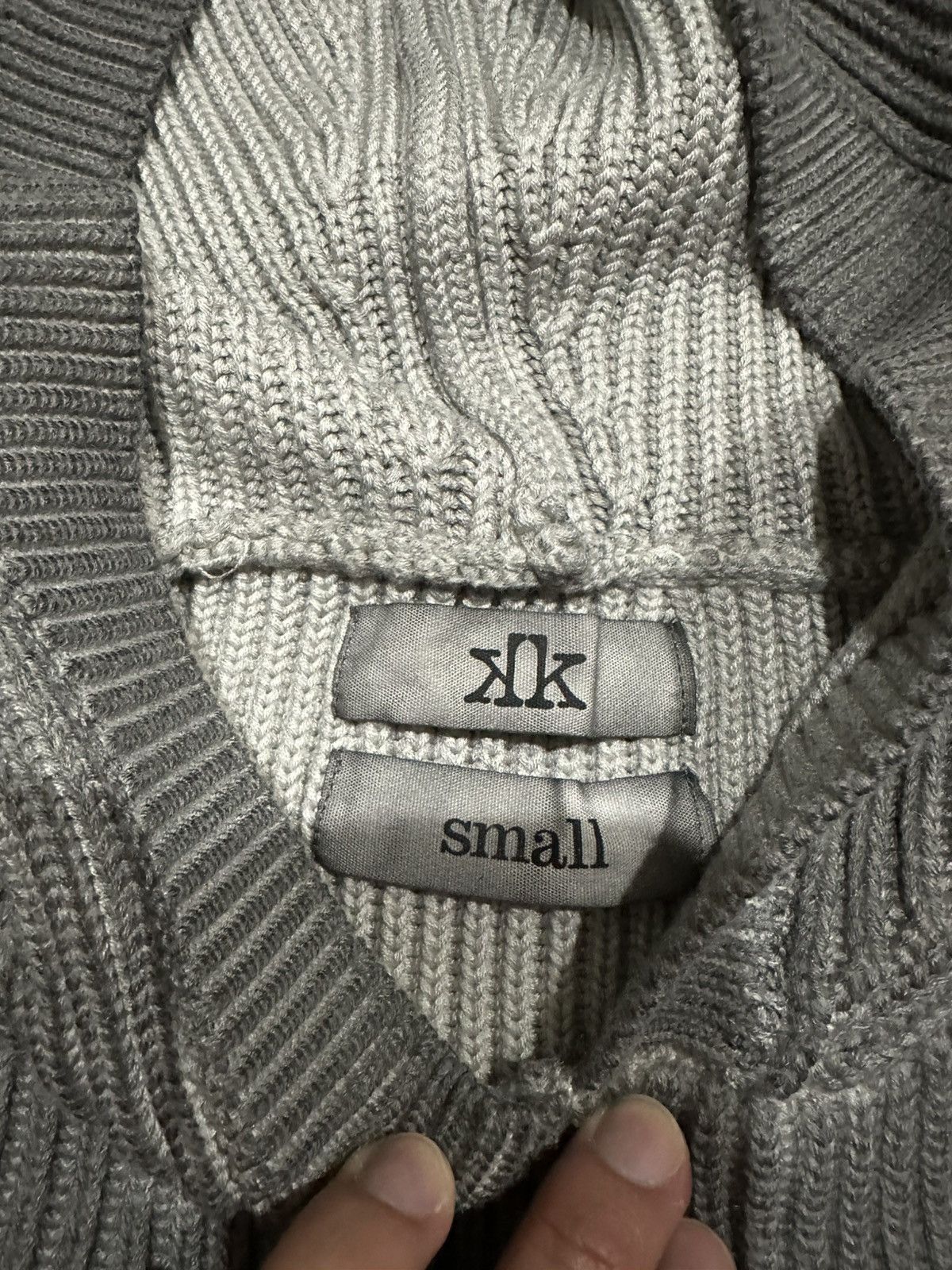 K-Two Studios K-TWO STUDIOS Fisherman Knit Hoodie "charcoal” Size US S / EU 44-46 / 1 - 7 Thumbnail