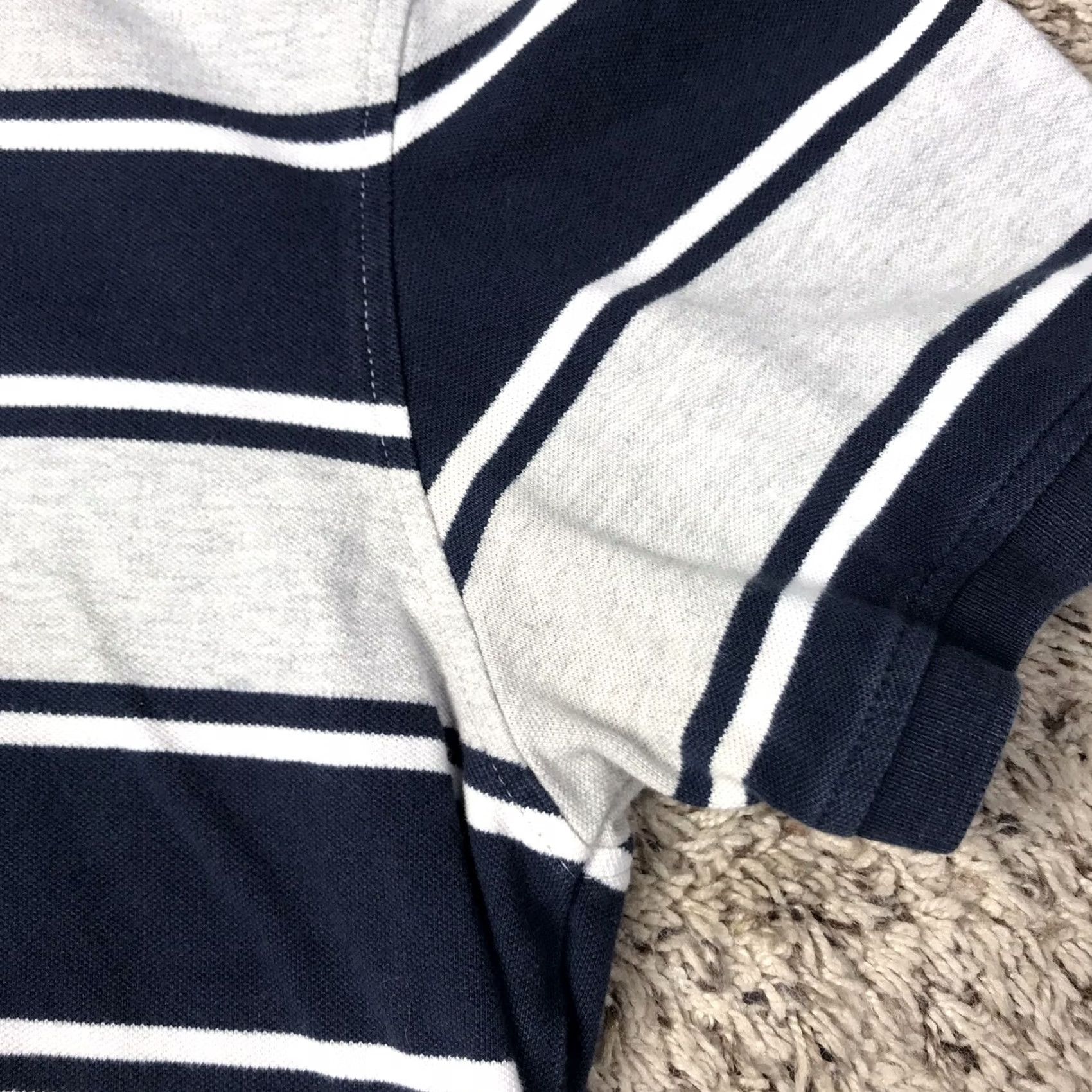 Tommy Hilfiger VINTAGE Tommy Hilfiger Polo Shirt Men Large Embroidered Logo Golf Rugby Dress Shirt Blue / Gray Size 42R - 5 Thumbnail