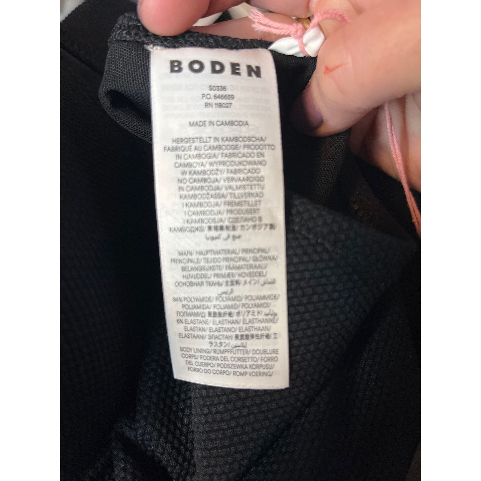 Boden Boden Enhancer One Piece Swimsuit Black 34DD Size ONE SIZE - 5 Thumbnail