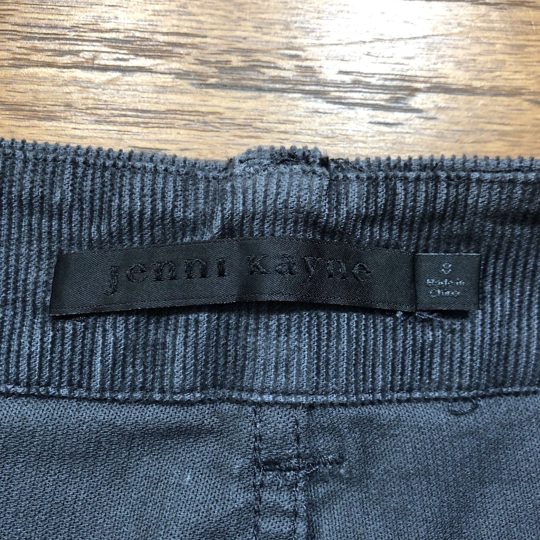 Vintage Jenni Kayne Pants Womens 8 Inseam 26 Dark Gray Corduroy Ranger Trouser Size 30" / US 8 / IT 44 - 6 Thumbnail