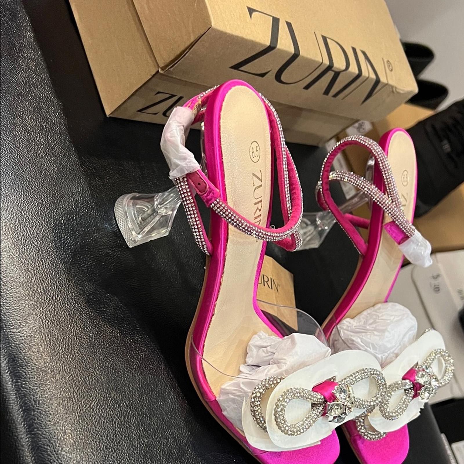Other Zurin Pink and White Women's Sandals Size US 6.5 / IT 36.5 - 4 Thumbnail