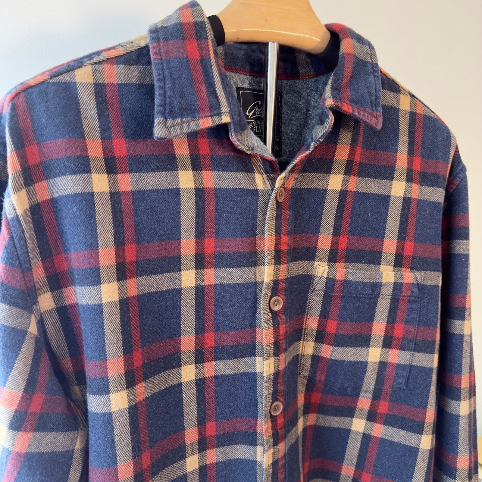 Grayers Grayers Heritage Blue Red Plaid Flannel Button Up Large Size US L / EU 52-54 / 3 - 2 Thumbnail