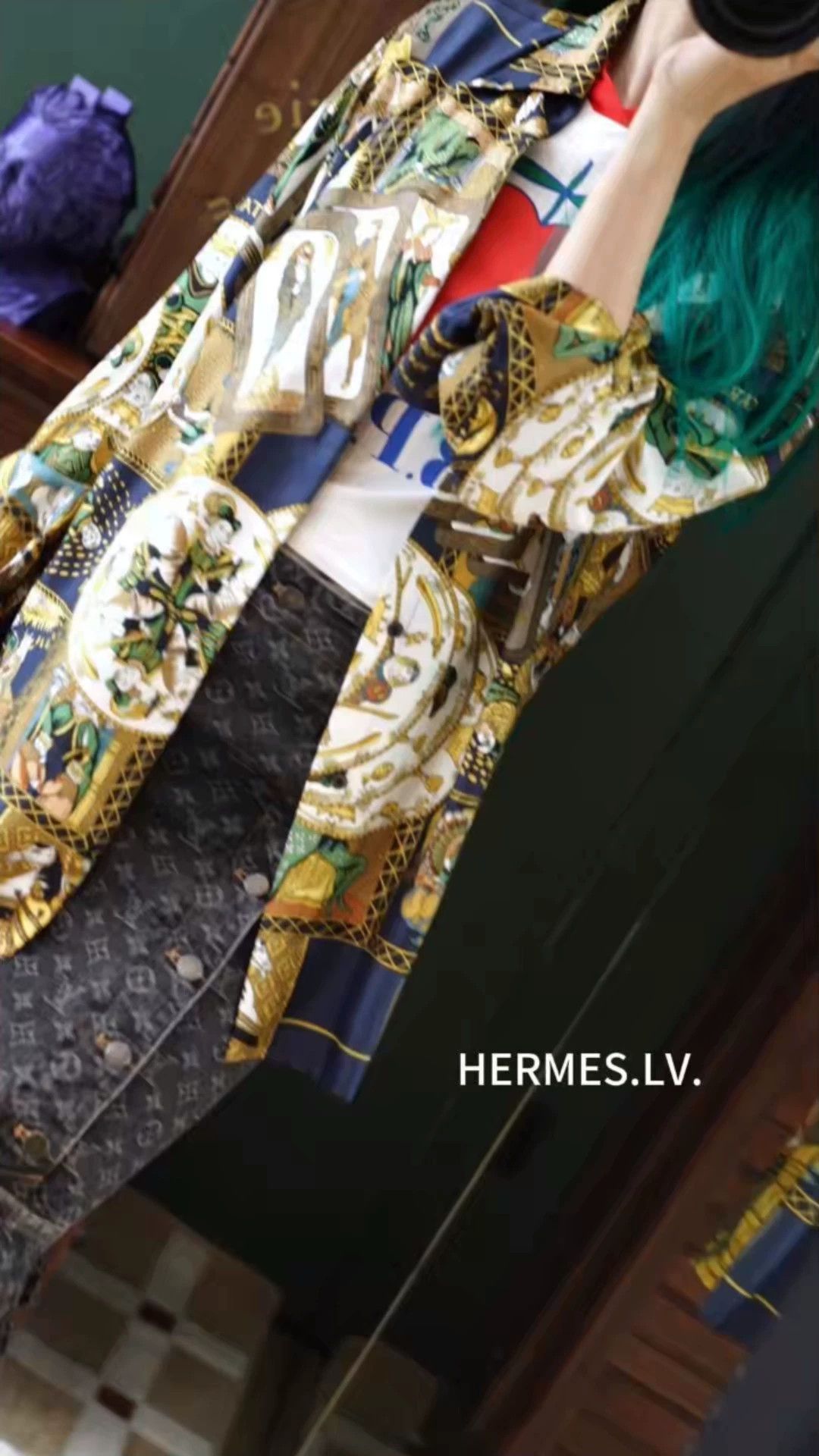 Hermes Hermes Le Tarot Silk Print Oversized Shirt Unisex Size XS / US 0-2 / IT 36-38 - 1 Thumbnail