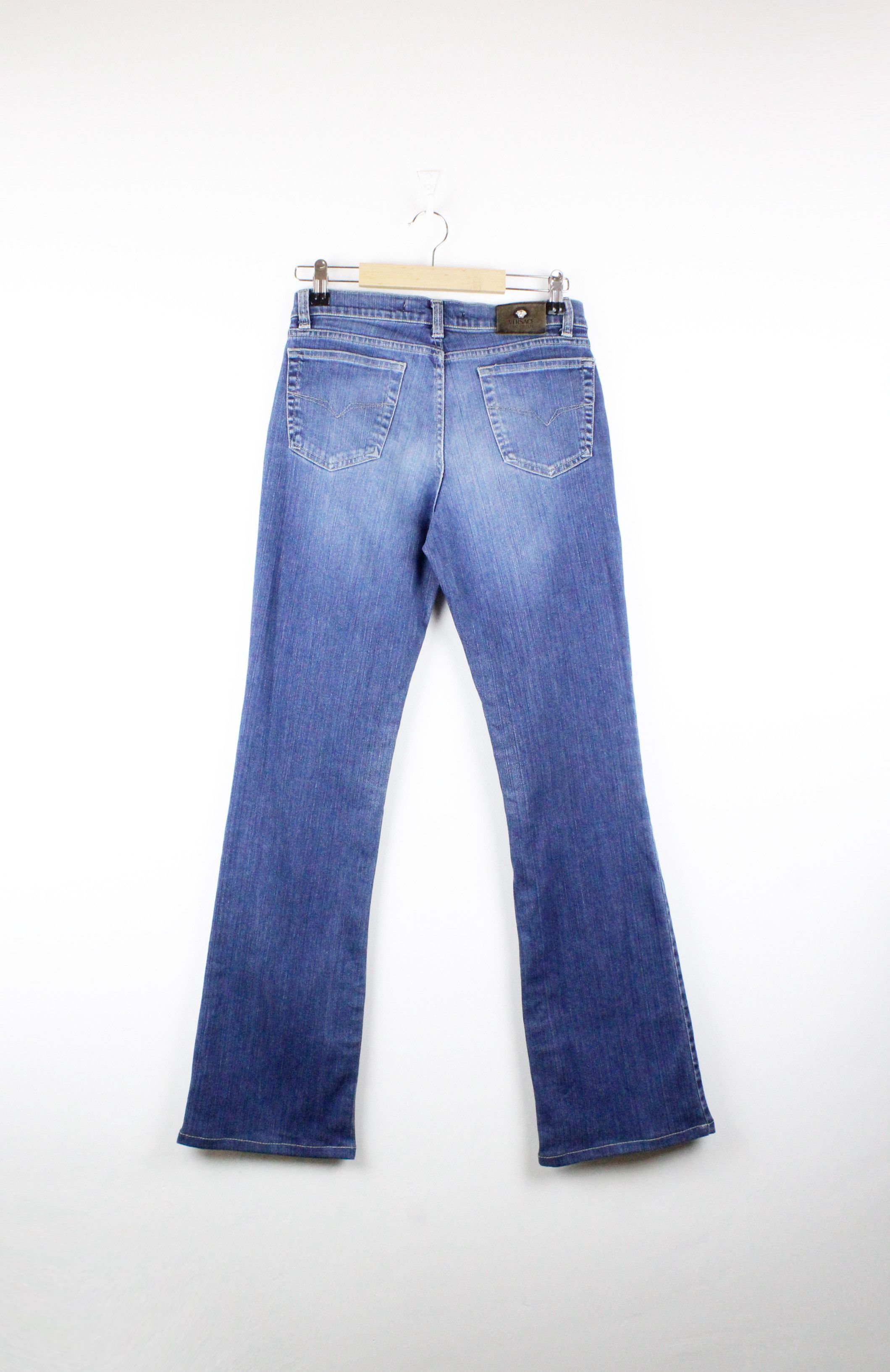 Versace × Versace Jeans Couture × Vintage Vintage Versace Jeans Couture Low Waist & Flared Jeans Size 28" / US 6 / IT 42 - 8 Thumbnail
