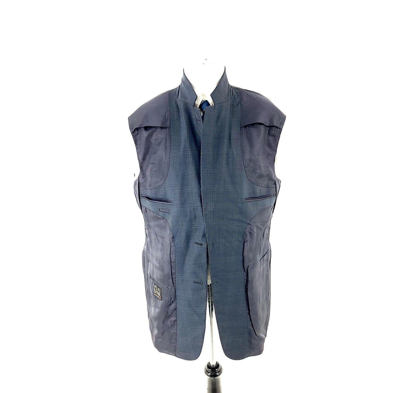 Jos. A. Bank Jos A Bank Signature Collection Wool 2 Button Blazer 42L Blu Size 42L - 10 Thumbnail
