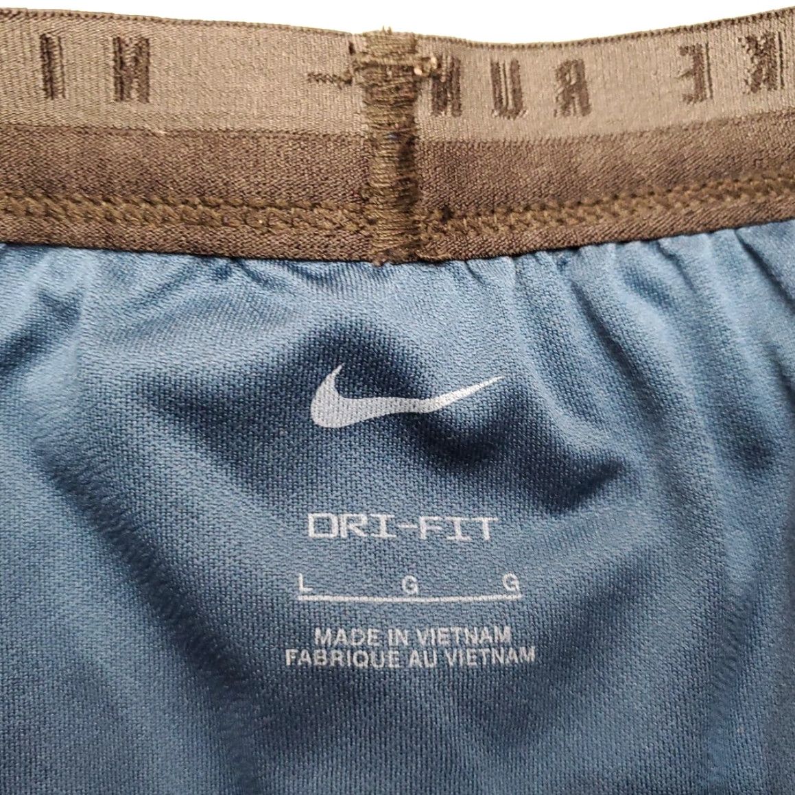 Nike Nike Shorts Women L Teal Dri-FIT Running Lined Swoosh Athletic Pockets Drawstring Elastic Waist Quick-Drying Size 36" / US 14 / IT 50 - 4 Thumbnail