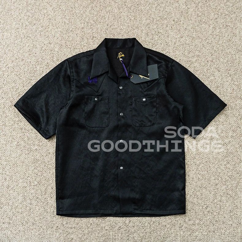 Needles NEEDLES S/S COWBOY SATIN SHIRT - dmc Size US XL / EU 56 / 4 - 1 Thumbnail