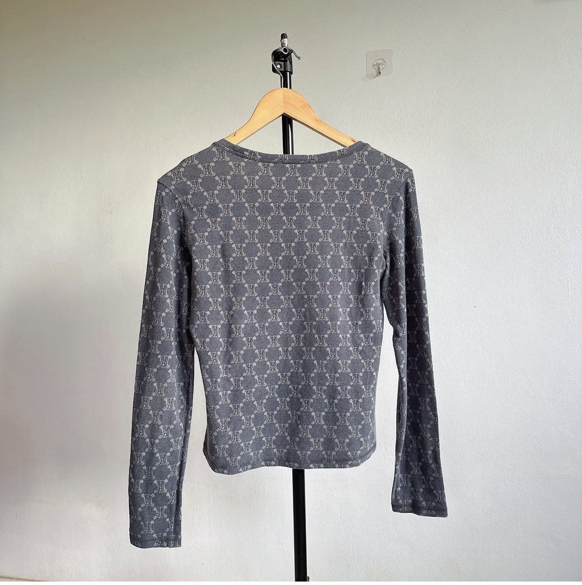 Celine Vintage Celine Monogram Long Sleeve Top Size L / US 10 / IT 46 - 4 Thumbnail