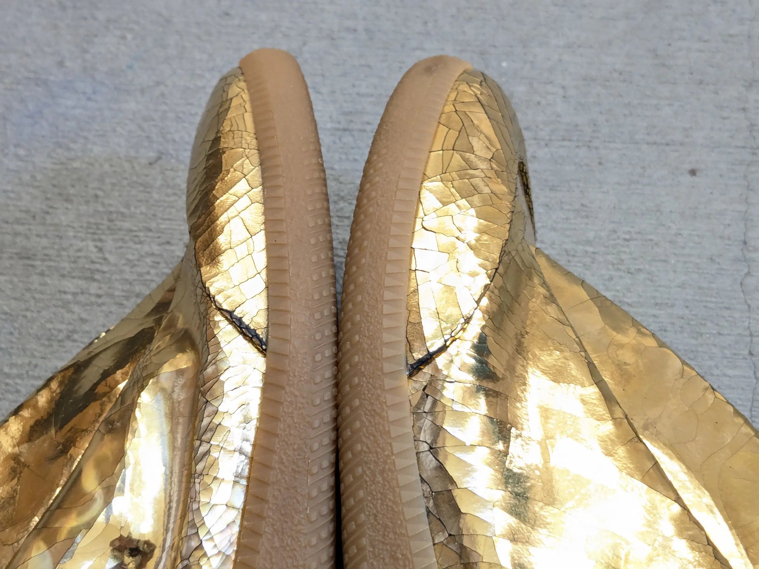 Maison Margiela Maison Margiela Future High Tops Gold 10 43 Cracked Size US 10 / EU 43 - 8 Thumbnail