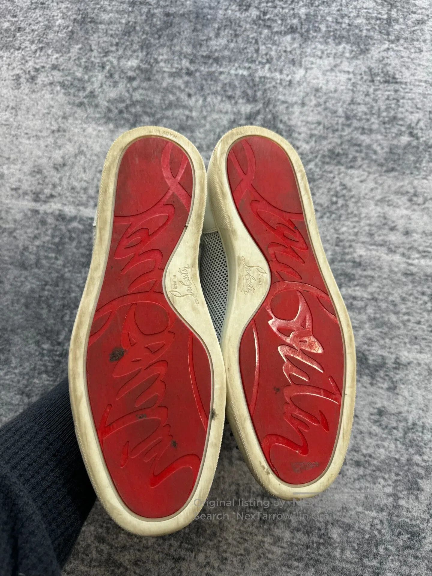 Christian Louboutin Christian Louboutin White Studded Sneakers. Size US 9.5 / IT 39.5 - 6 Thumbnail