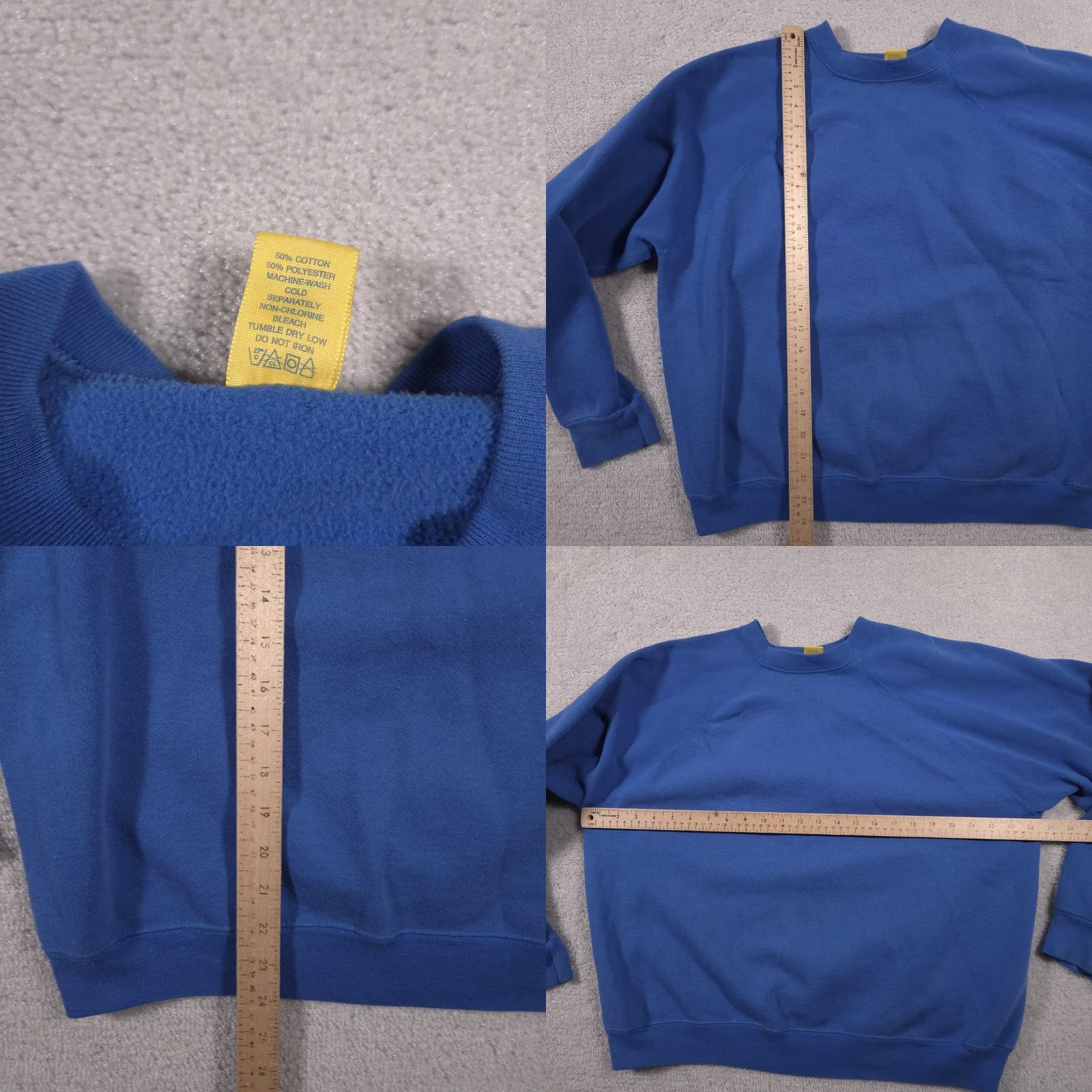 Tultex VINTAGE Sweatshirt Womens 2X Blue Crewneck Pullover Made in USA 90s Sweat Appeal Tultex Cotton Polyester Crewneck Mens Womens Girls Boys Size XXL / US 16-18 / IT 52-54 - 8 Thumbnail