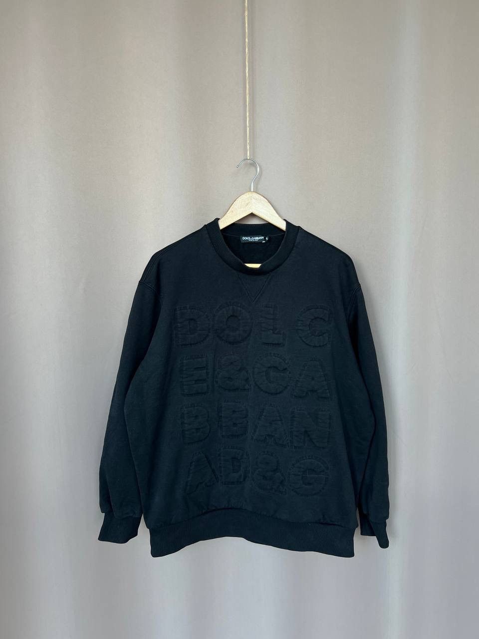 Dolce & Gabbana Dolce Gabbana Sweatshirt With Textured Logo Mens Size 46 M/L Size US M / EU 48-50 / 2 - 1 Thumbnail