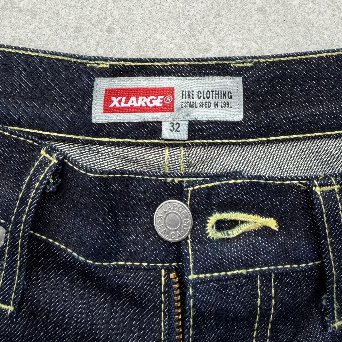 Xlarge XLarge Front Logo Selvedge Denim Pants Size US 32 / EU 48 - 7 Thumbnail