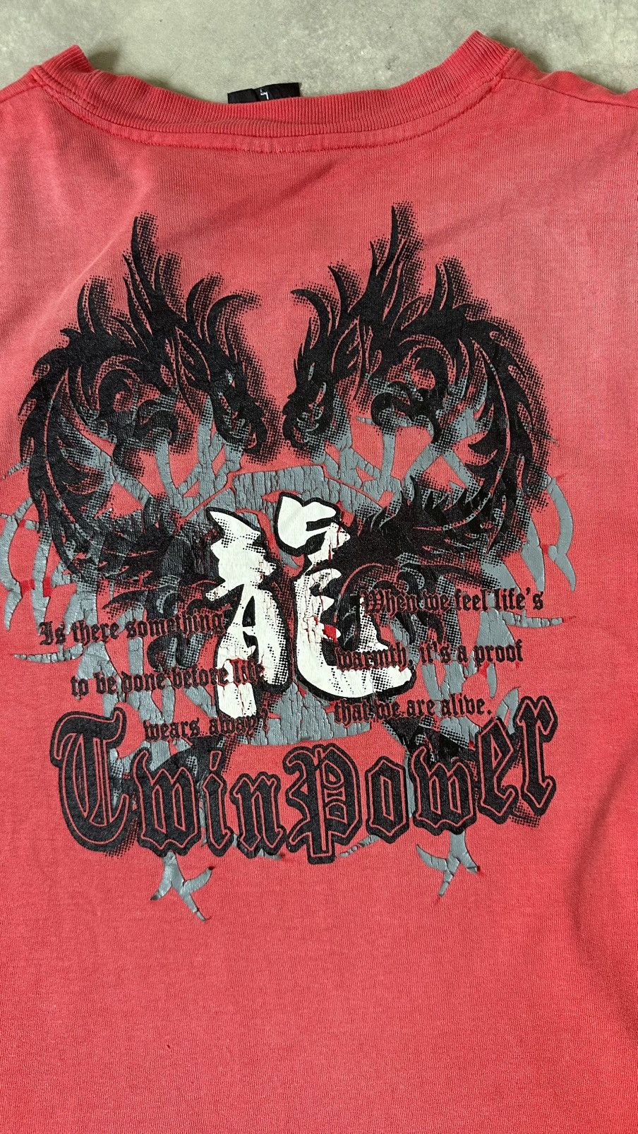 Japanese Brand VINTAGE TED WALKER TWIN POWER DRAGON JAPAN TEE Size US L / EU 52-54 / 3 - 7 Thumbnail
