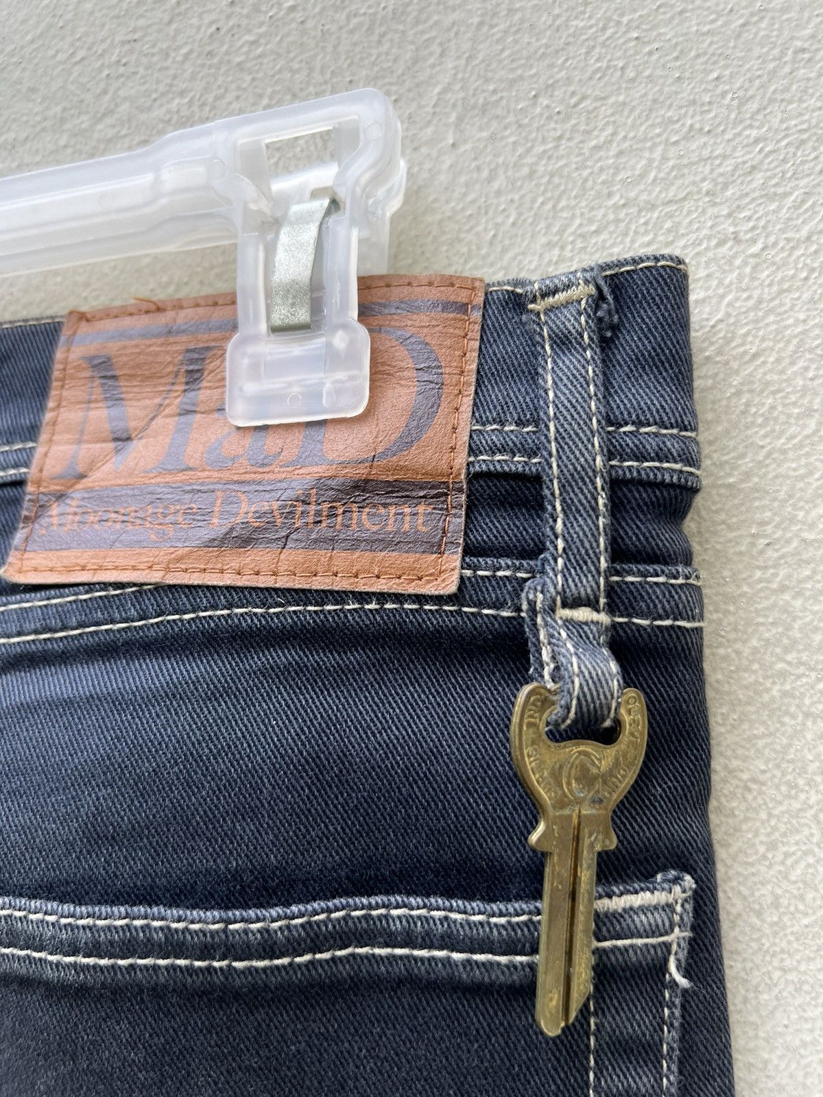 Vintage Moonage Devilment MAD Japan Dirty Mud Denim Stretch Jeans Size US 29 - 19 Thumbnail