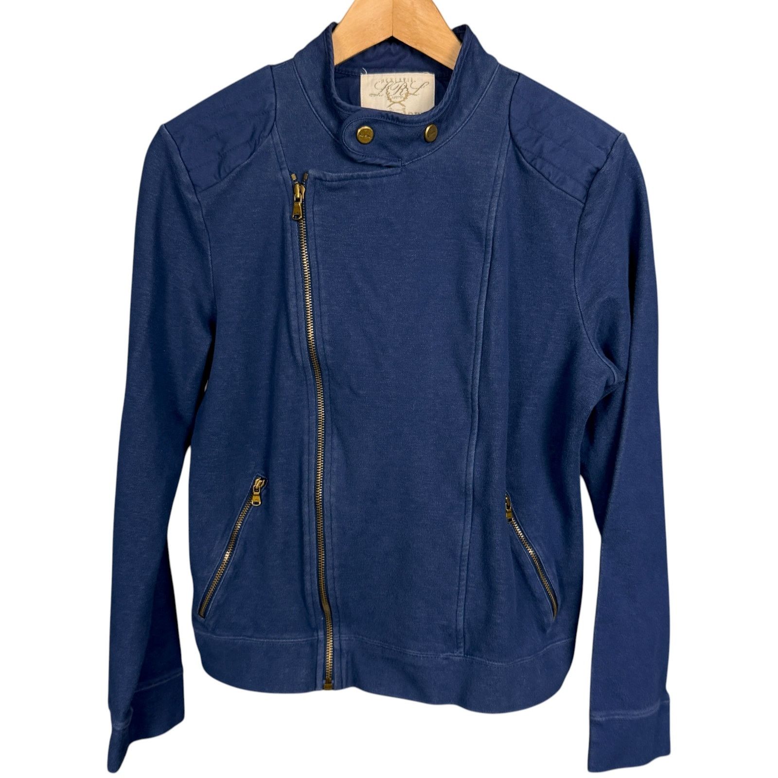 Lauren Ralph Lauren Lauren Ralph Lauren Jacket Womens L Blue Cotton Motorcycle Size L / US 10 / IT 46 - 8 Thumbnail