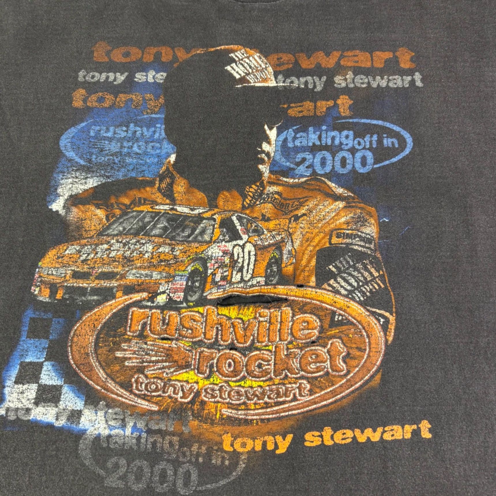 Chase Authentics VINTAGE Tony Stewart 2000 NASCAR T-Shirt Chase Authentics Black 2XL Men Graphic Tee Short Sleeve 1990s Size US XXL / EU 58 / 5 - 6 Thumbnail