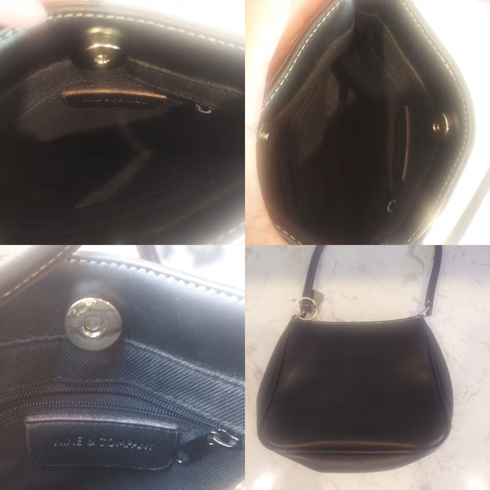 Vintage VINTAGE Nine & Co Women's Black Shoulder Hand Bag 7" Mini with Charm Size ONE SIZE - 8 Thumbnail
