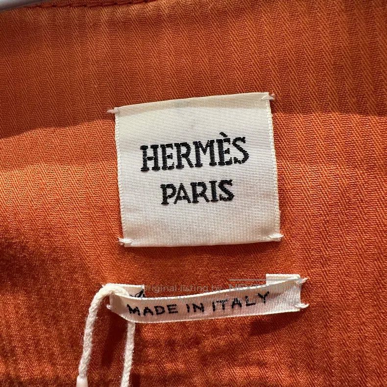 Hermes Hermes Slogan leather patch denim jacket Size 4XL / US 24-26 - 3 Thumbnail