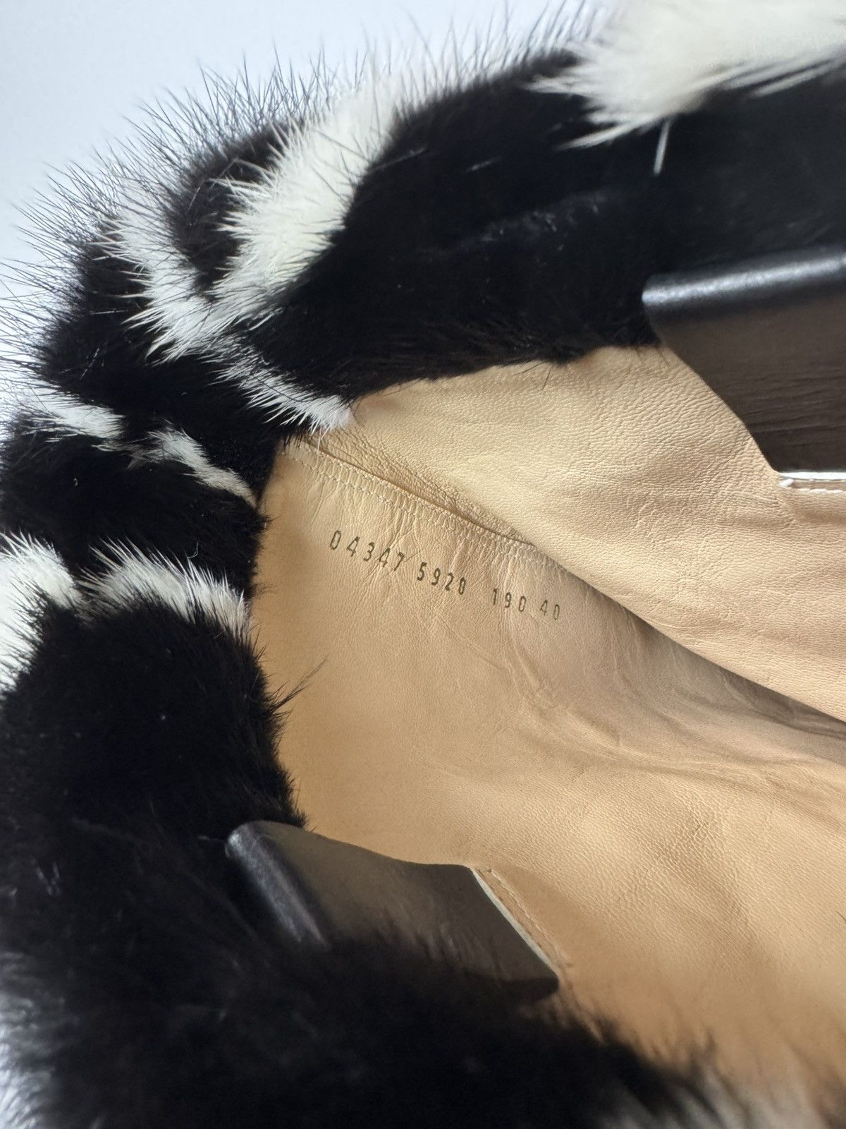 Casedei CASADEI Grey Fur Mid Calf Boots Stiletto Heels Avant Garde Size US 10 / IT 40 - 12 Thumbnail